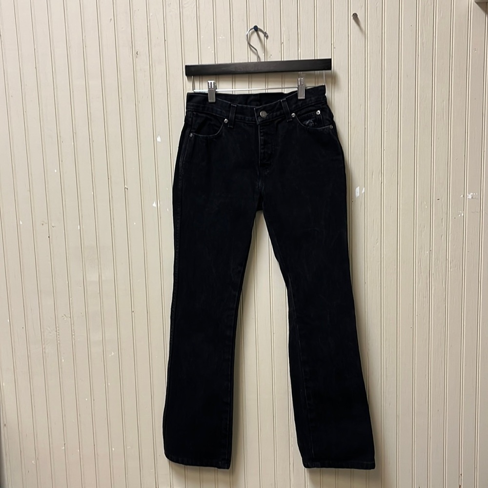 Women’s Harley Davidson Black Bootcut Jeans EUC SZ 2 (27” waist)